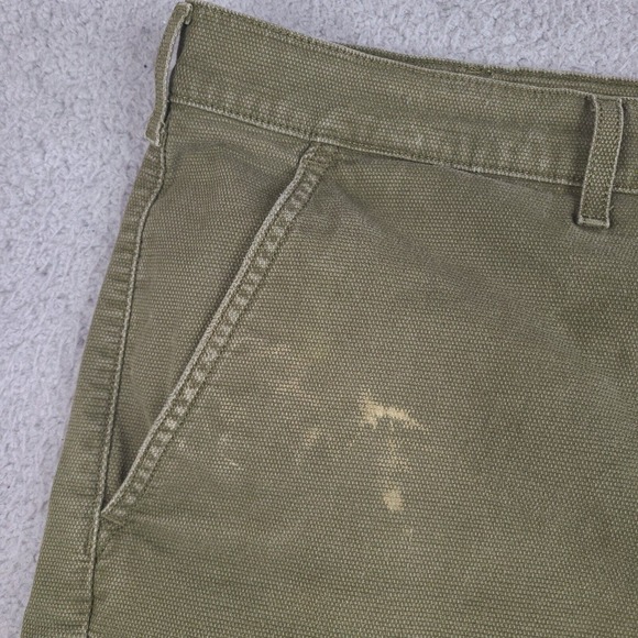 Levi's Shorts Mens 41 Green Chino White Tab Cotton Blend - Picture 4 of 16